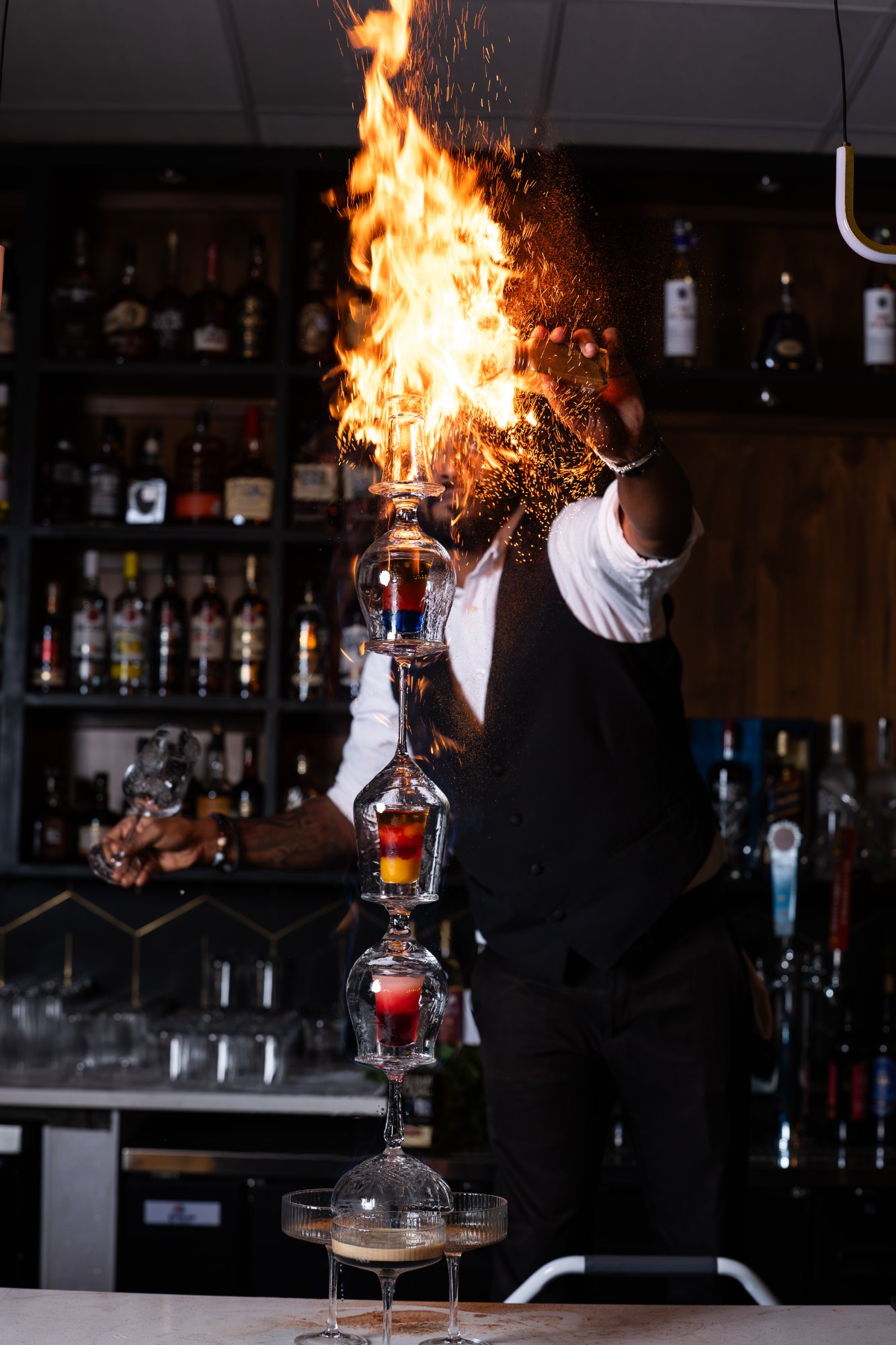 Fire cocktail flair Aruvi