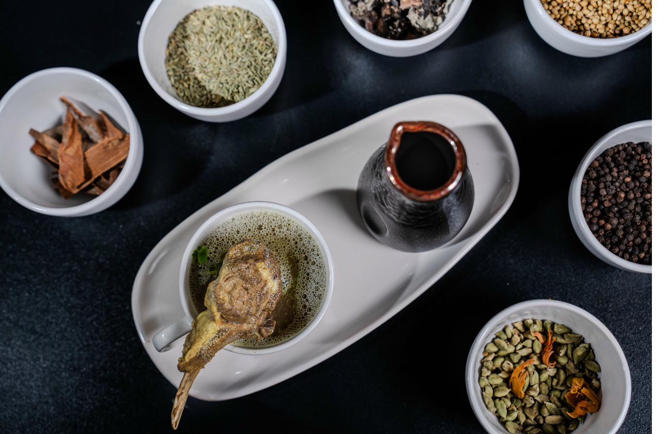 Nenjelumbu Rasam mutton rack broth House of Chettinad